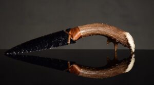Obsidian Knives with Deer Antler Handles