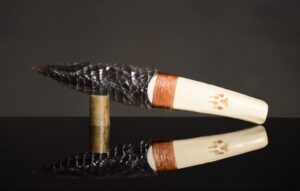 Obsidian Knife with Buffalo Rib Handle