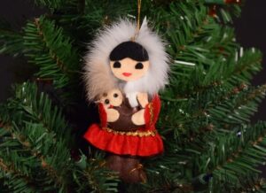 Eskimo Girl & Otter Ornament