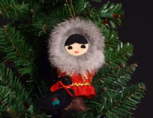 Eskimo Girl & Raven Ornament