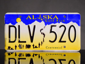 Alaskan License Plate – Gold Rush Centennial