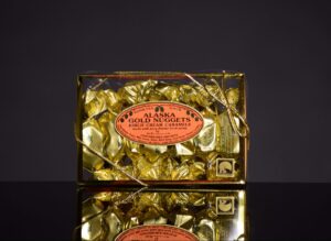 “Alaska Gold Nuggets” Birch Cream Caramels 4oz. Boxed