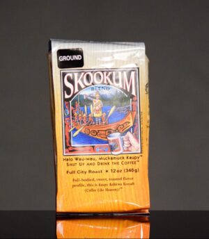 Skookum Coffee – Whole Beans Or Ground, Also Available in Decaf
