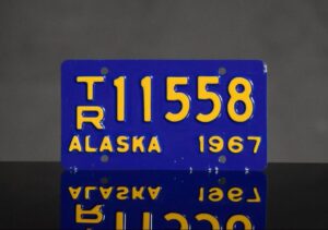 Alaska License Plate for Motorcycles circa 1960s