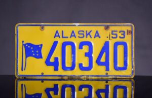 Alaskan License Plate – 1953-1955 Issue