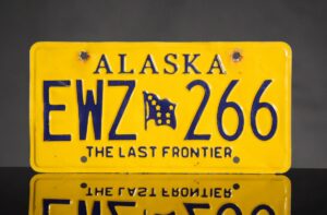 Alaskan License Plate- The Last Frontier