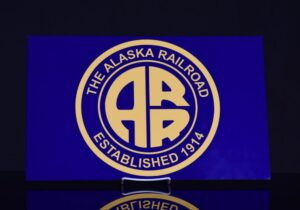 The Alaska Railroad Rectangle Sign