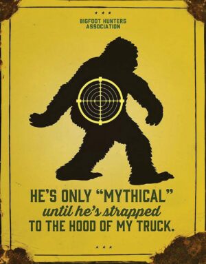 Sasquatch Mythical Tin Sign